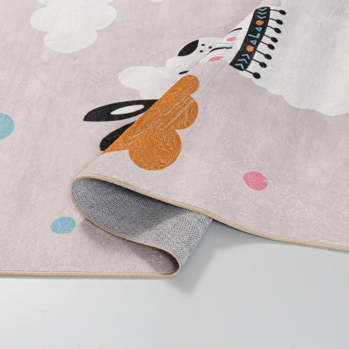 BARNMATTA cappuccino, växtmotiv 120 x 170 cm - Ecru/Cremefärgad, Textil (120/170cm) - Mazovia