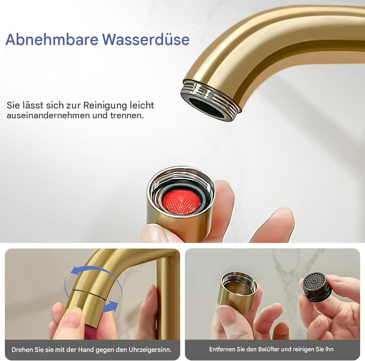 WASCHTISCHARMATUR, 17*15cm, gold. - Goldfarben, Metall (29/5.5/21cm) - Vallsero