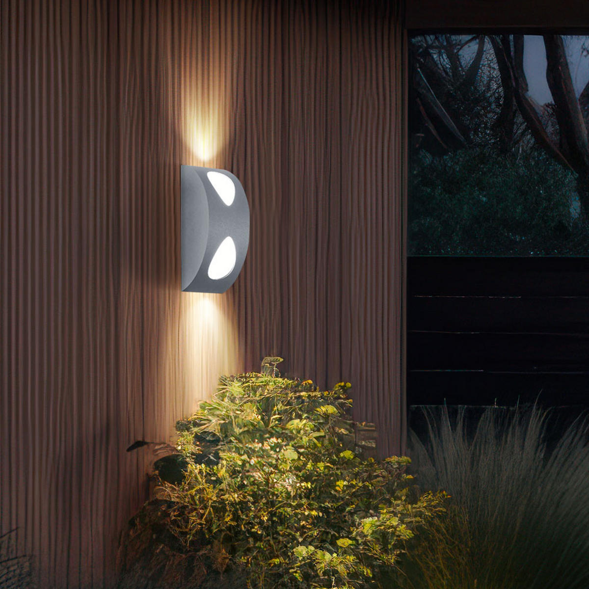 LED AUßEN-WANDLEUCHTE Alu Silber Weiß 5er Set - Silberfarben, Metall (7/19/8cm)