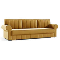 SOFA Senfgelb INES Mit Steppnähten - Gelb, Textil (237/90/85cm) - Sepro Meble