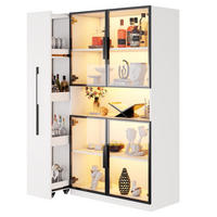 VITRINE LED Ausziehregal Schubladen 160cm Weiß - Weiß, Holzwerkstoff (110/160/35cm) - FLIEKS