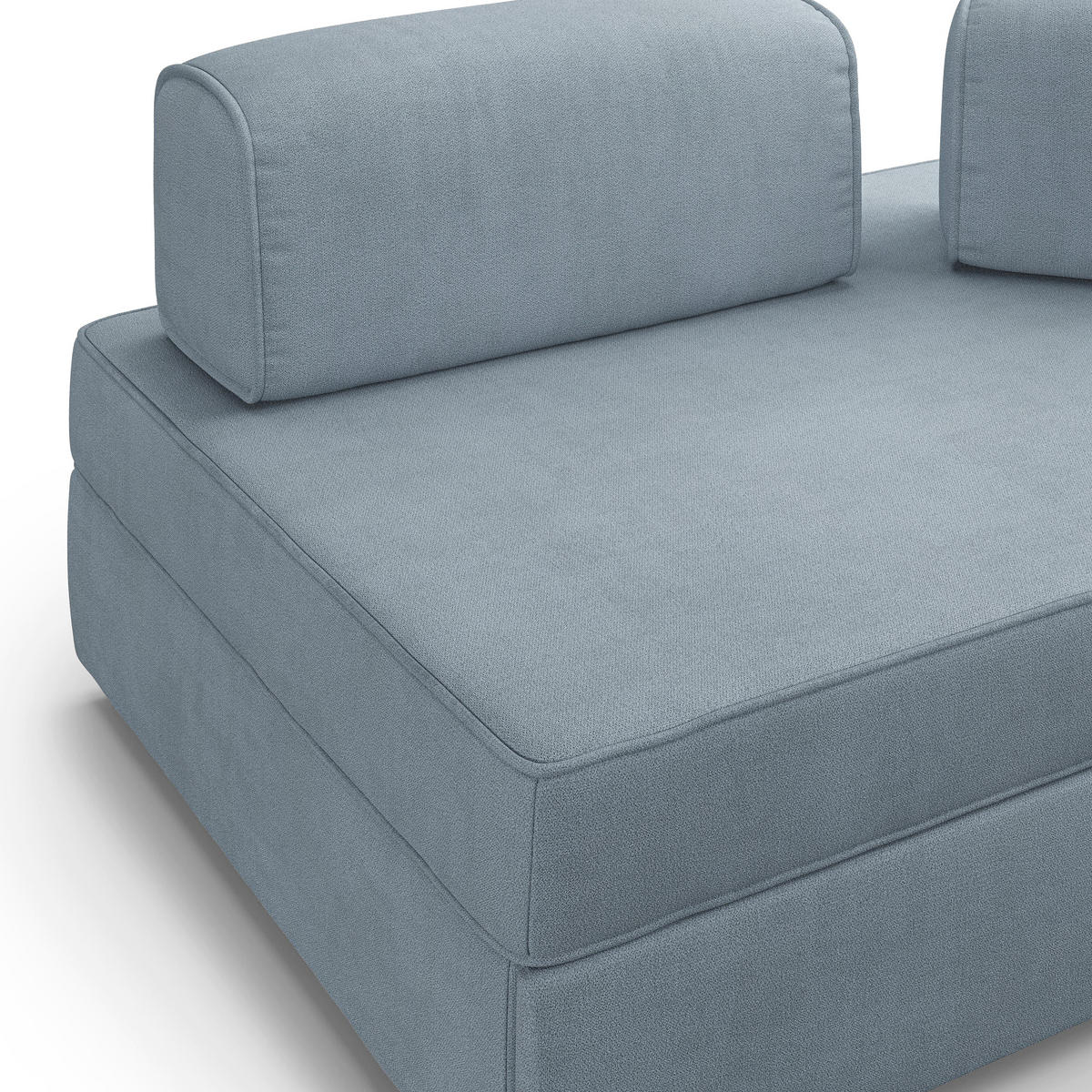LINEARSOFA Liberty ausziehbar - Hellblau, Textil (200/42/105cm) - Divani.store