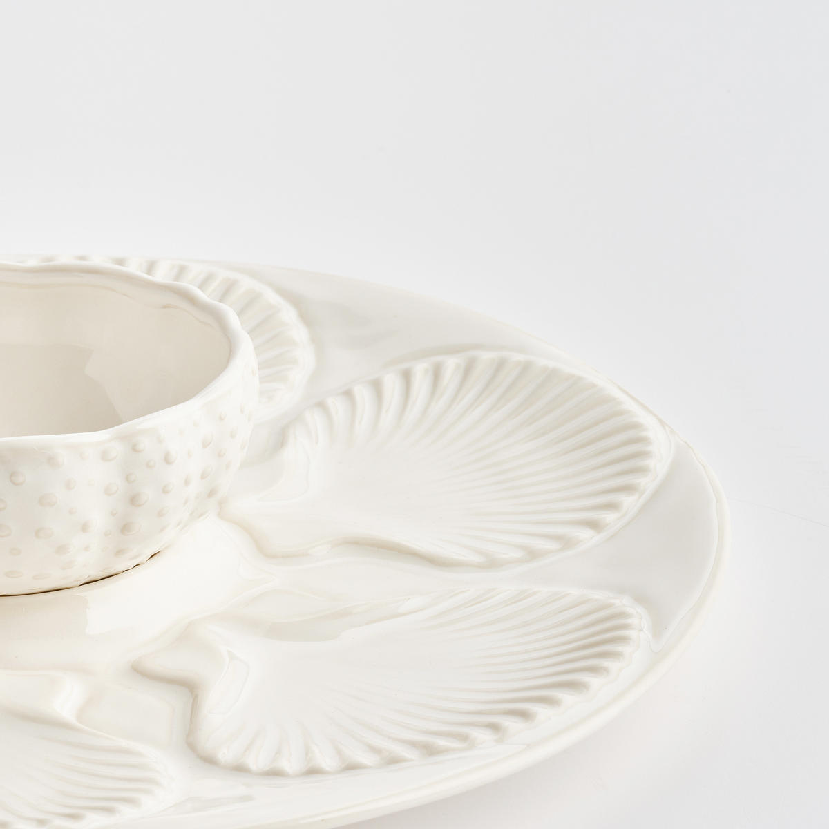 SERVIERTELLER Stellamarina - Weiß, Keramik (32.8/7/32.8cm) - home&you