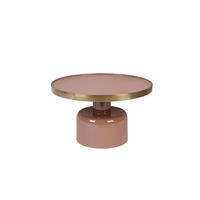 COUCHTISCH Glam Rund 60 cm Rosa/ Gold - Pink, Metall (60/60/35cm) - Zuiver