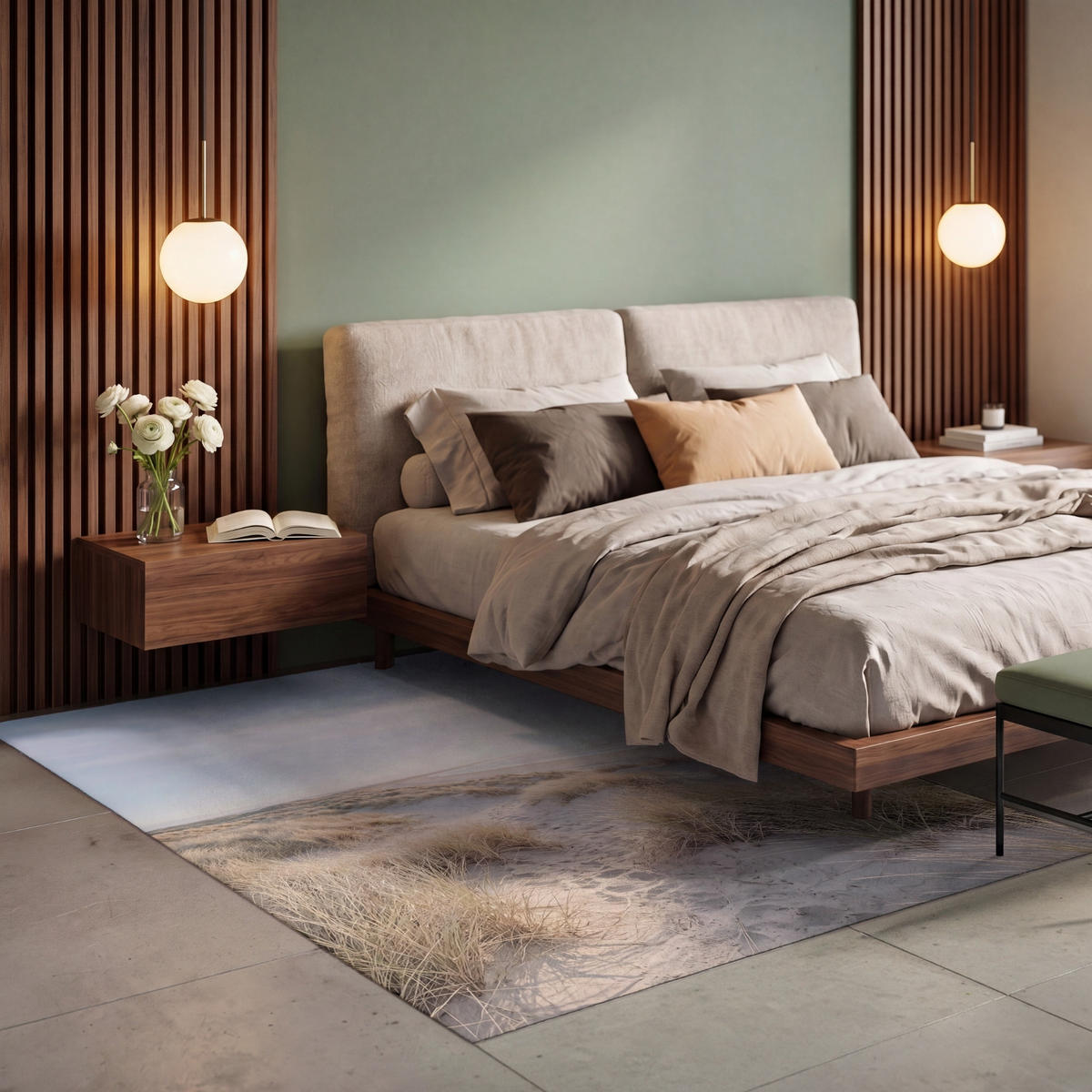 KOBERCE - Duny - Pláž - Béžová - 150x230 cm - piesková, textil/plast (150/0.4cm) - OnlyWow