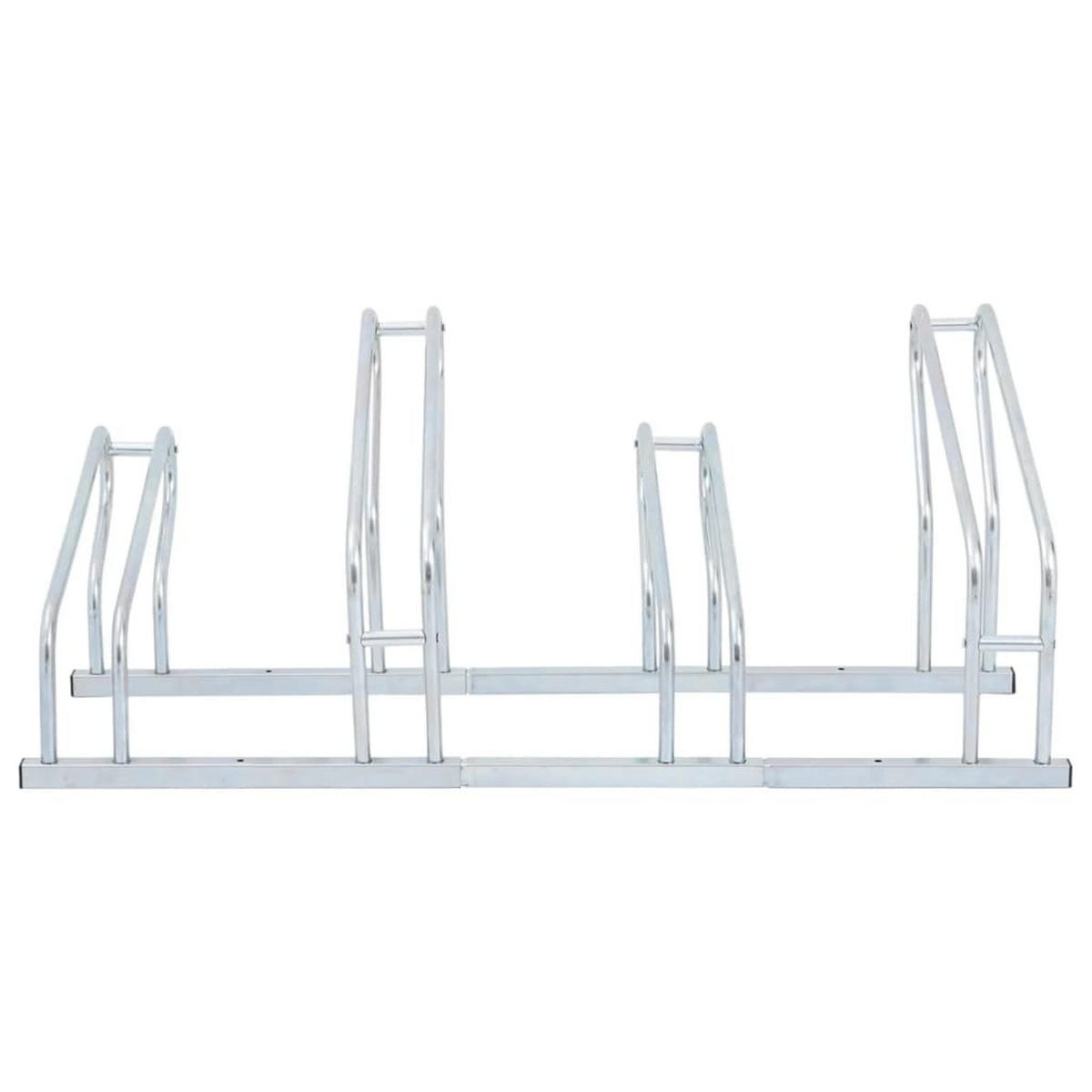FAHRRADSTÄNDER Für 4 Fahrräder Freistehend Verzinkter Stahl - Silberfarben, Metall (41/42/103.5cm) - vidaXL