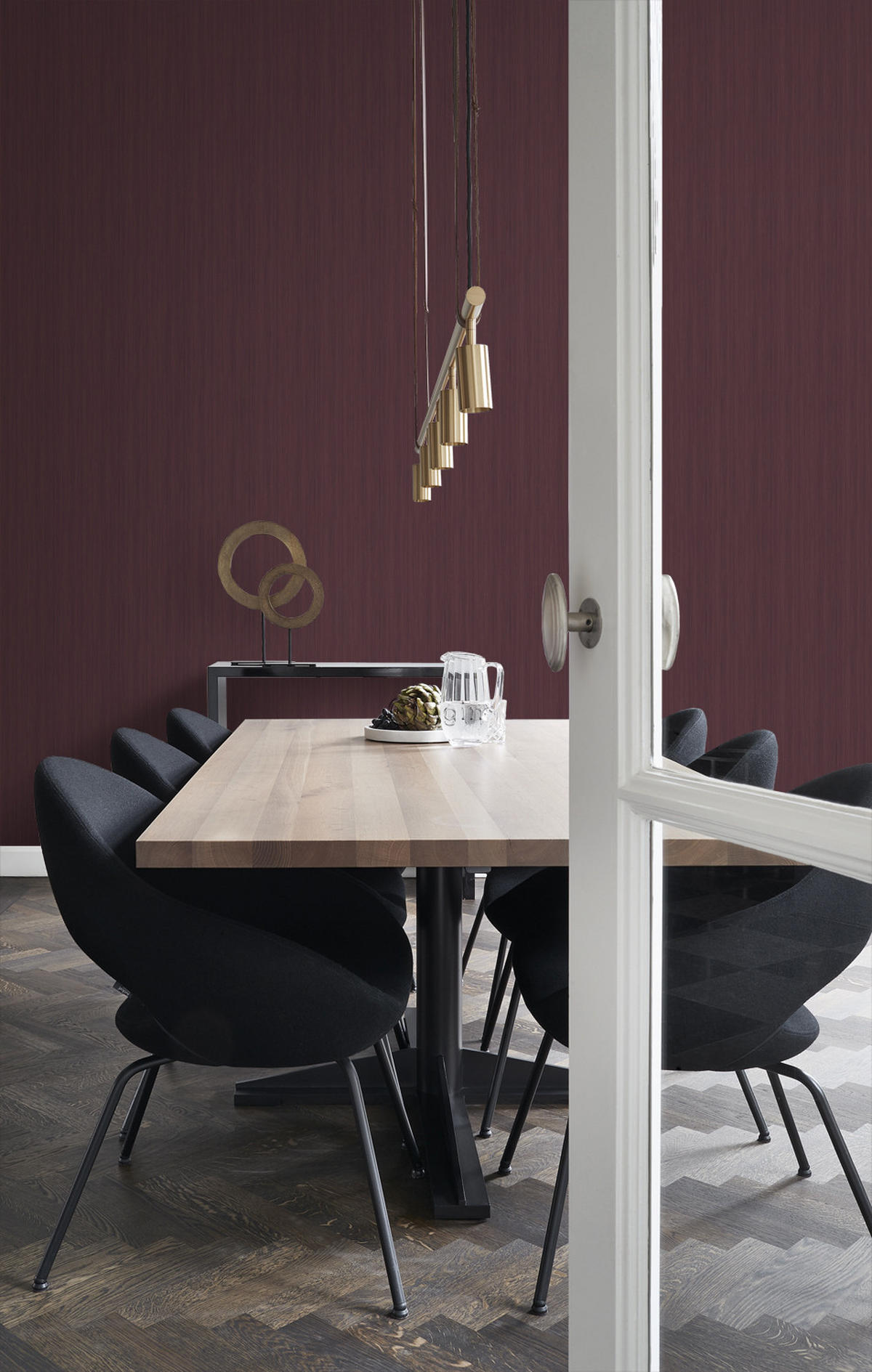 TAPETE feine Streifen 53 cm x 10.05 m - Lila, Papier (53/1000cm) - Origin Wallcoverings