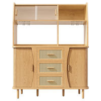 BUFFETSCHRANK Naturholzfarben 140/40.5/174.5 cm - Naturfarben, Holz (140/174.5/40.5cm) - PANGIVO
