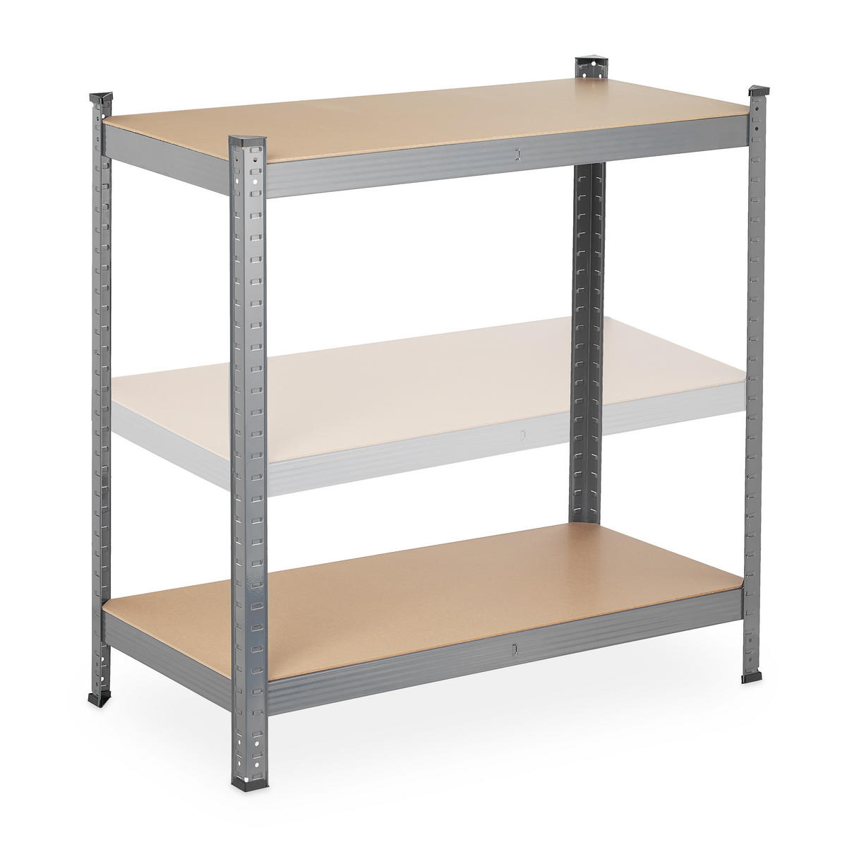 SCHWERLASTREGAL - Multicolor, Holzwerkstoff/Metall (90/180/45cm) - Relaxdays