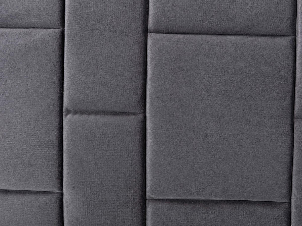 BETTKOPFTEIL - 180 cm - Samt - Dunkelgrau - HERMINE - Grau, Textil (180/110/8cm) - Vente-Unique