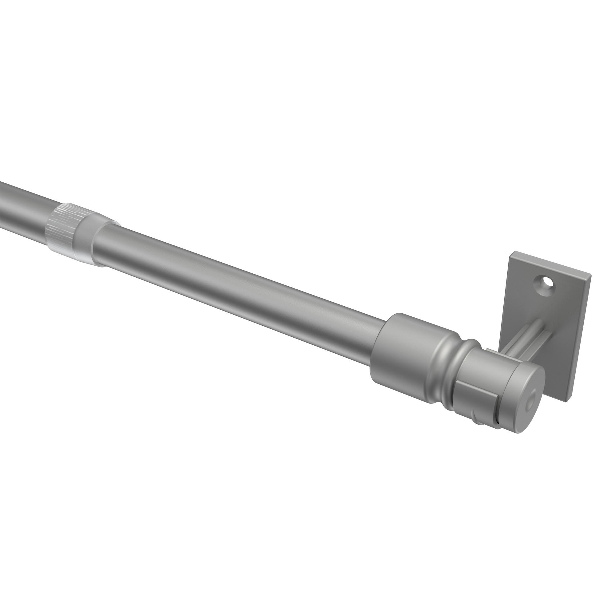 SCHEIBENSTANGE/CAFÉHAUSSTANGE Sora 85-135 cm, 12/10 mm Ø, Silbergrau - Alufarben, Kunststoff/Metall (3.5/3.2/135cm) - INTERDECO