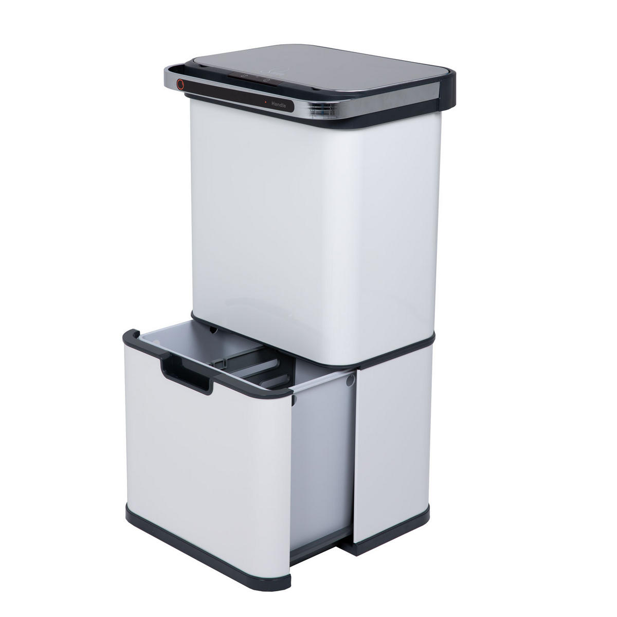 SENSORMÜLLEIMER 60L - Weiß, Metall (42/82/36cm) - SVITA