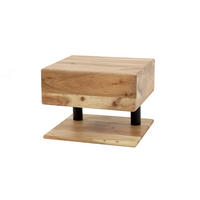 NACHTTISCH SILVEA Holz Akazie - Braun, Holz (35/27/32cm) - KAWOLA