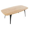 COUCHTISCH Fabiola - Eichefarben/Schwarz, Holzwerkstoff/Metall (60/120/45cm) - MIRJAN24