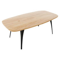 COUCHTISCH Fabiola - Eichefarben/Schwarz, Holzwerkstoff/Metall (60/120/45cm) - MIRJAN24
