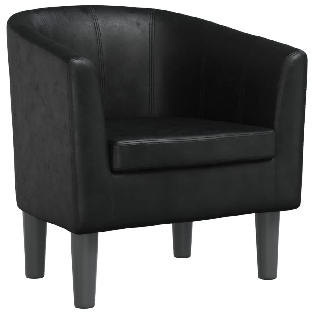 vidaXL Clubsessel Schwarz 56x68x70 cm
