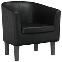 CLUBSESSEL Haltbar 70/56/68 cm Schwarz Kunstler - Schwarz, Leder (56/68/70cm) - vidaXL