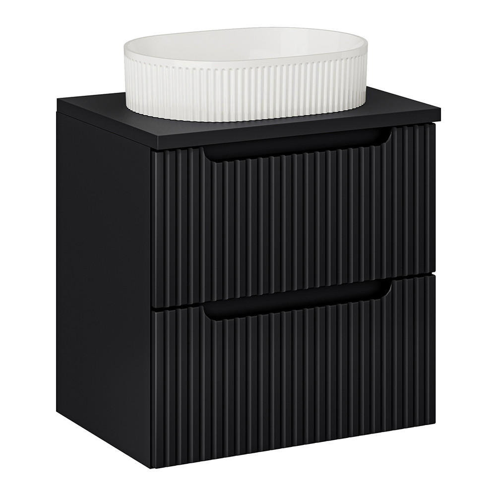 WASCHTISCH Newport-56 - Schwarz, Holzwerkstoff (60/71/40cm) - Lomado