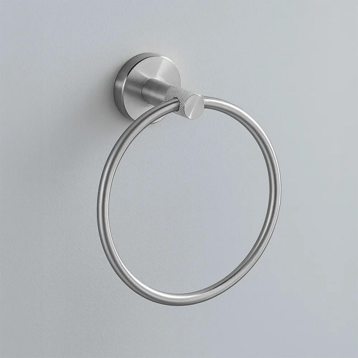 HANDTUCHHALTER Rea Ring 6610 Modern Brush Nickel - Edelstahlfarben, Metall (15.5/18/6.5cm) - REA