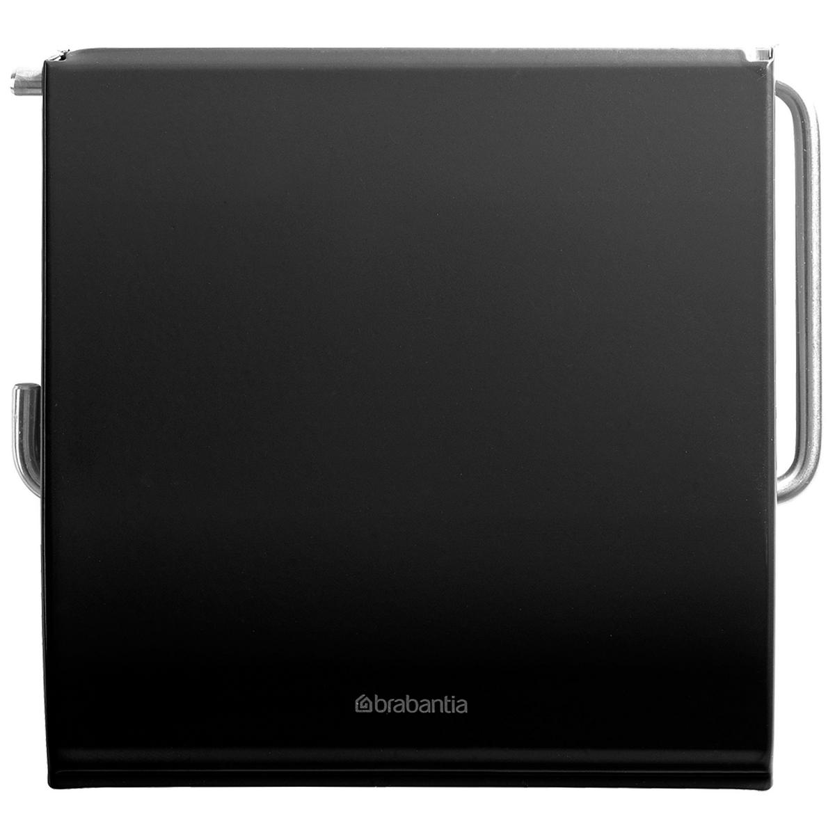 TOILETTENBÜRSTENGARNITUR ReNew, Matt Black - Schwarz, Metall (14.4/11.8/16.5cm) - Brabantia