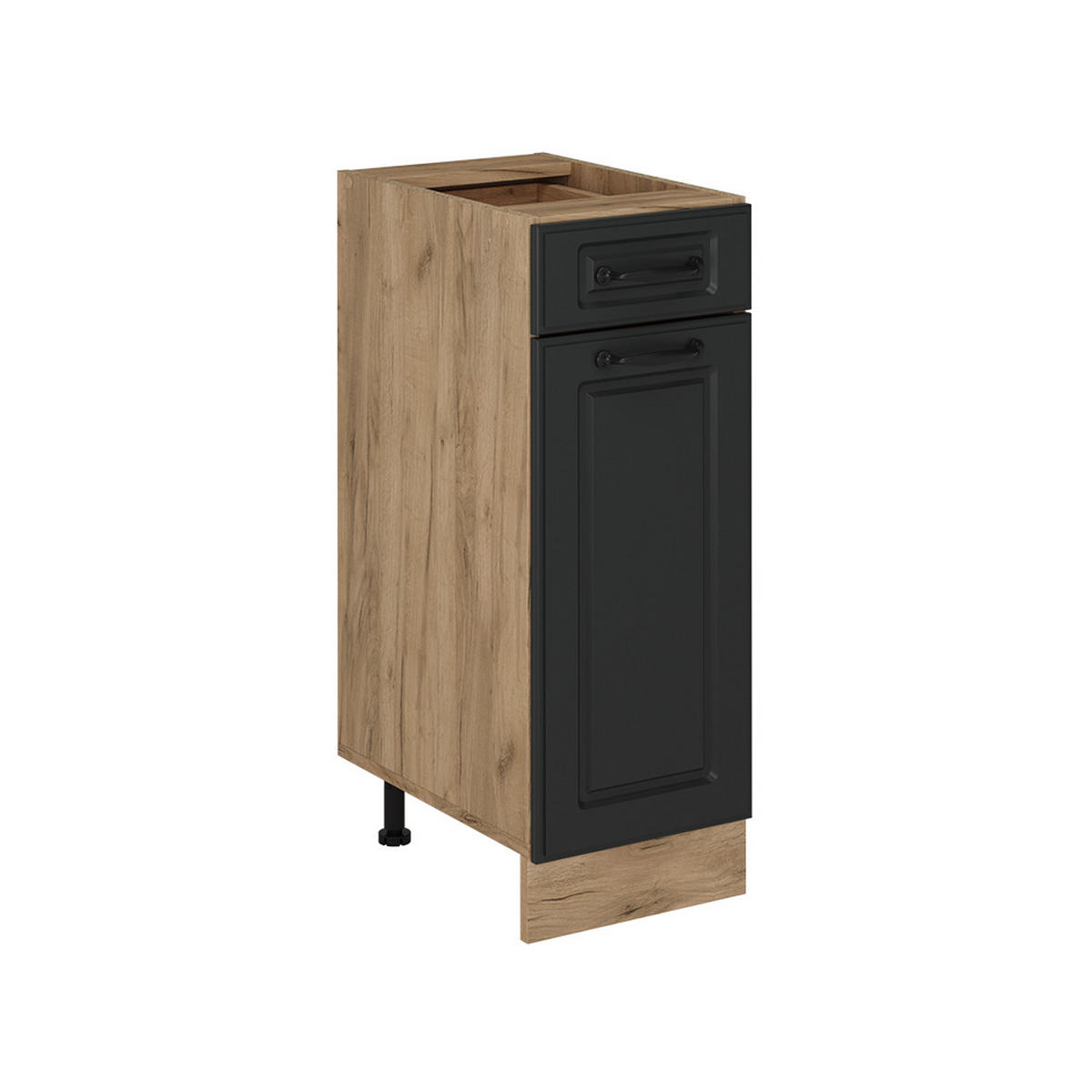 KÜCHENUNTERSCHRANK R-Line Anthrazit Landhaus 30 cm ohne Arbeitsplatte - Honigeiche/Anthrazit, Holzwerkstoff (30/81.6/46cm) - Vicco