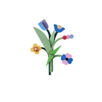 WANDSKULPTUR Bunt 5/31 cm - Multicolor, Wellpappe (5/31/24cm) - Studio Roof