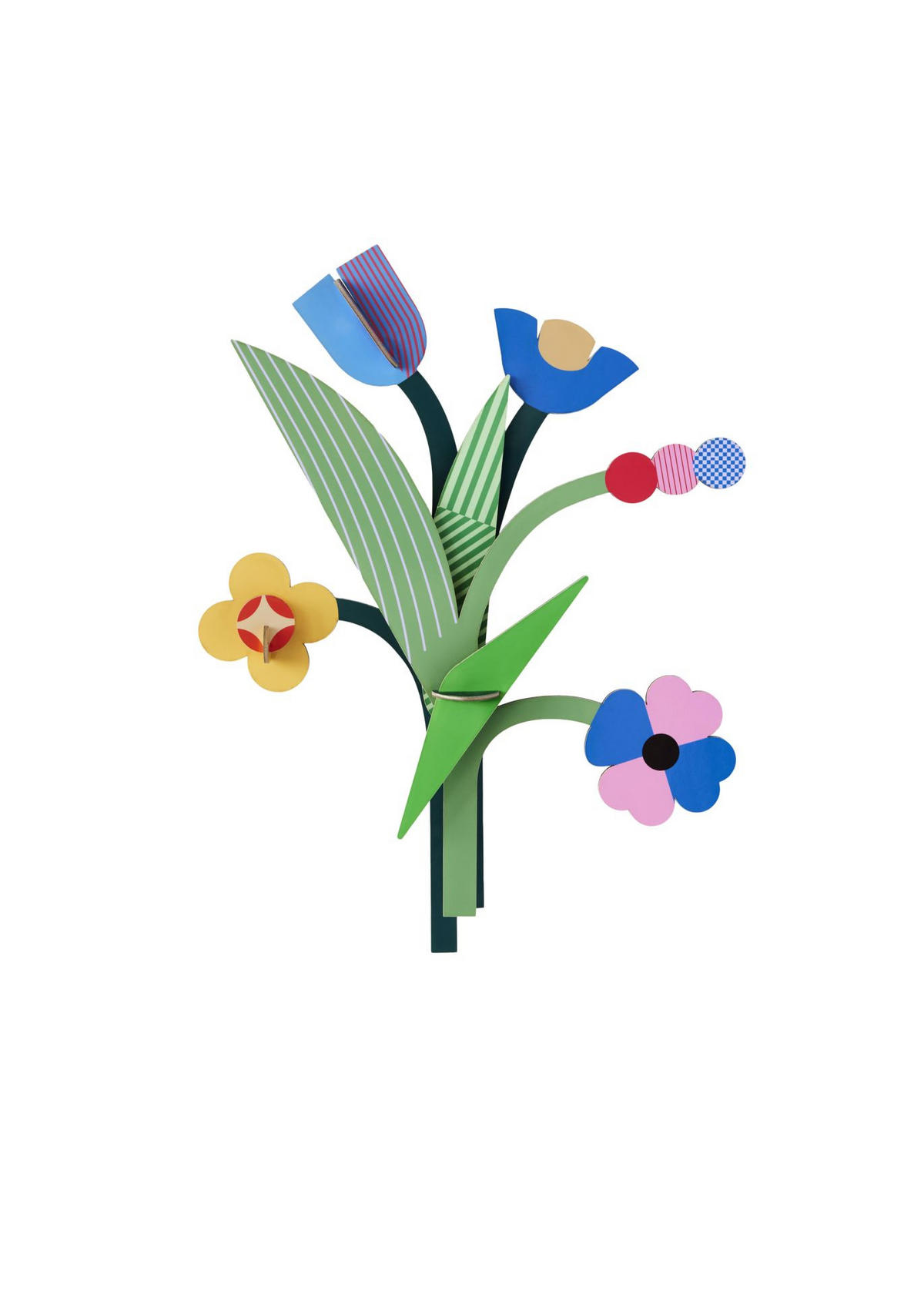 WANDSKULPTUR Bunt 5/31 cm - Multicolor, Wellpappe (5/31/24cm) - Studio Roof