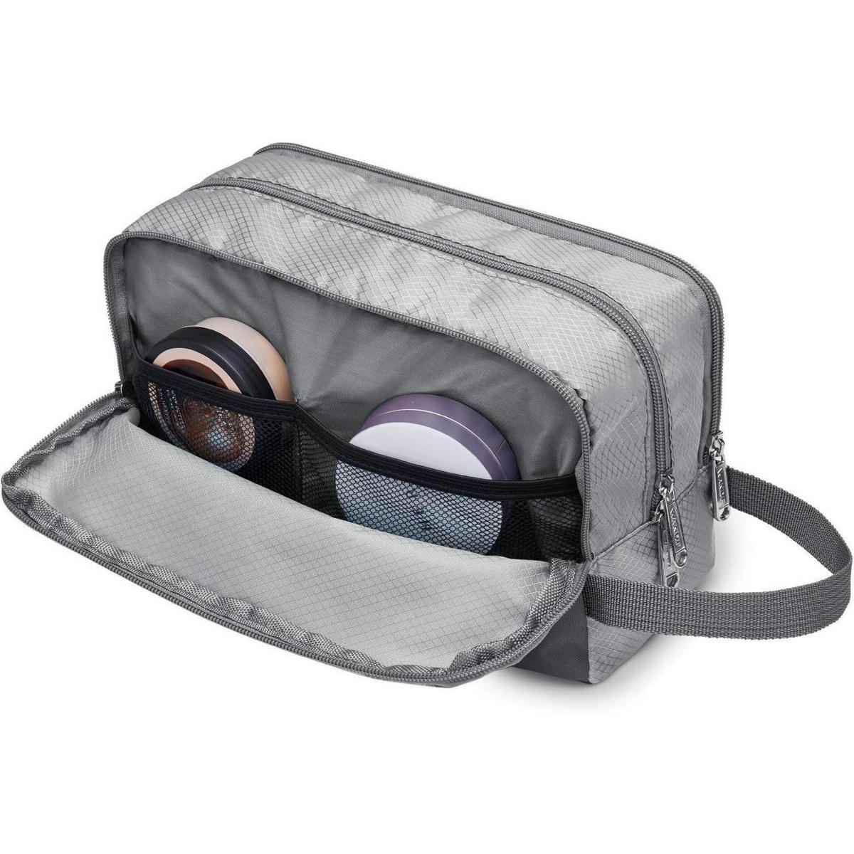 KULTURBEUTEL als vielseitige Kulturtasche, grau - Grau, Textil (5/2/5cm)