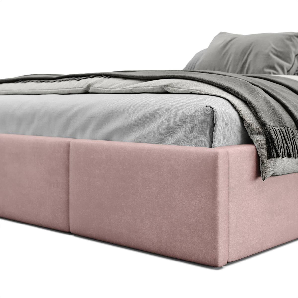 POLSTERBETT für Schlafzimmer Bett mit Stauraum Rosa 180x200cm - Rosa, Holzwerkstoff/Textil (180/200cm) - Muralo