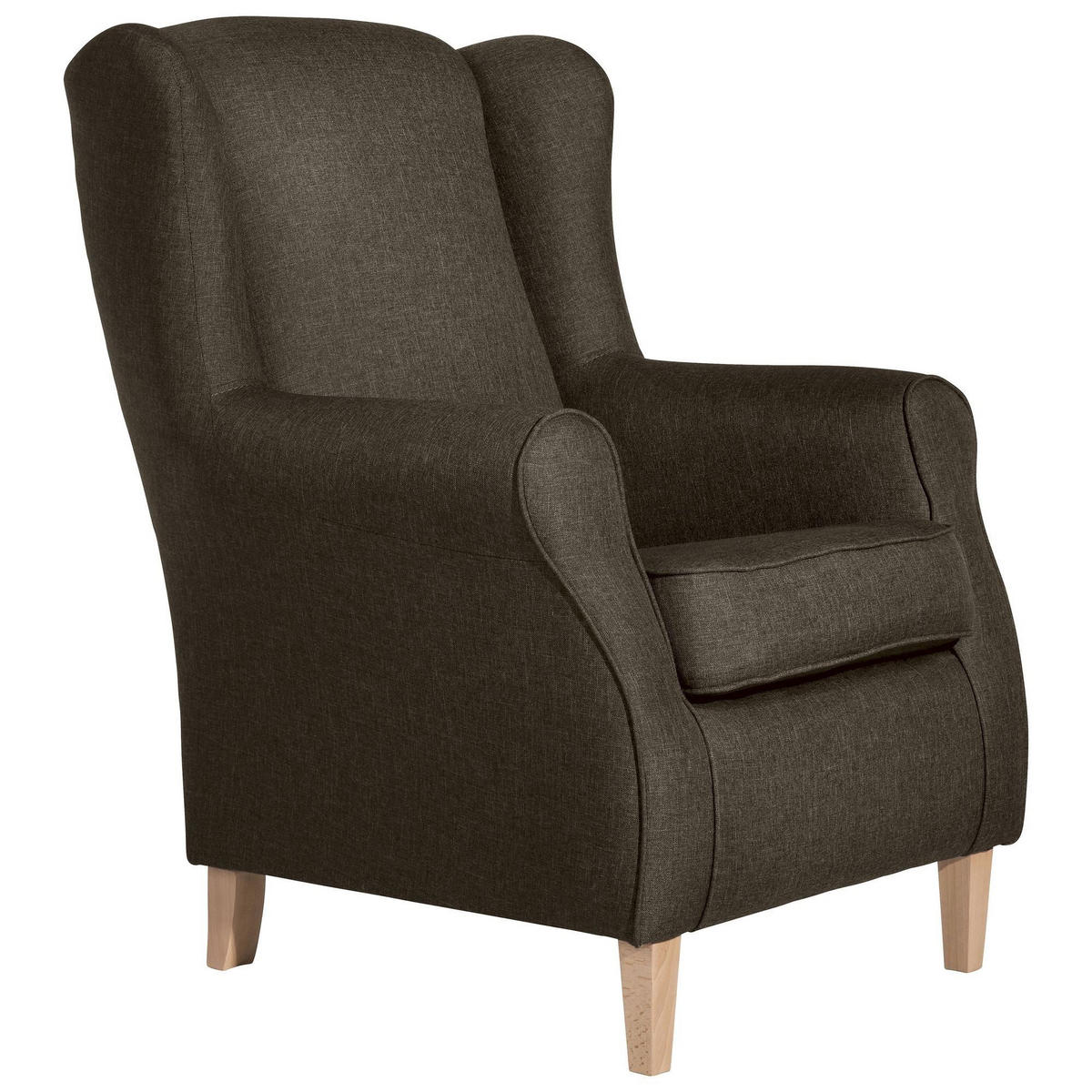 OHRENSESSEL Karlen Bezug Flachgewebe Buche natur / sahara - Buchefarben/Sahara, Kunststoff (86/103/77cm) - 58aufmkessel