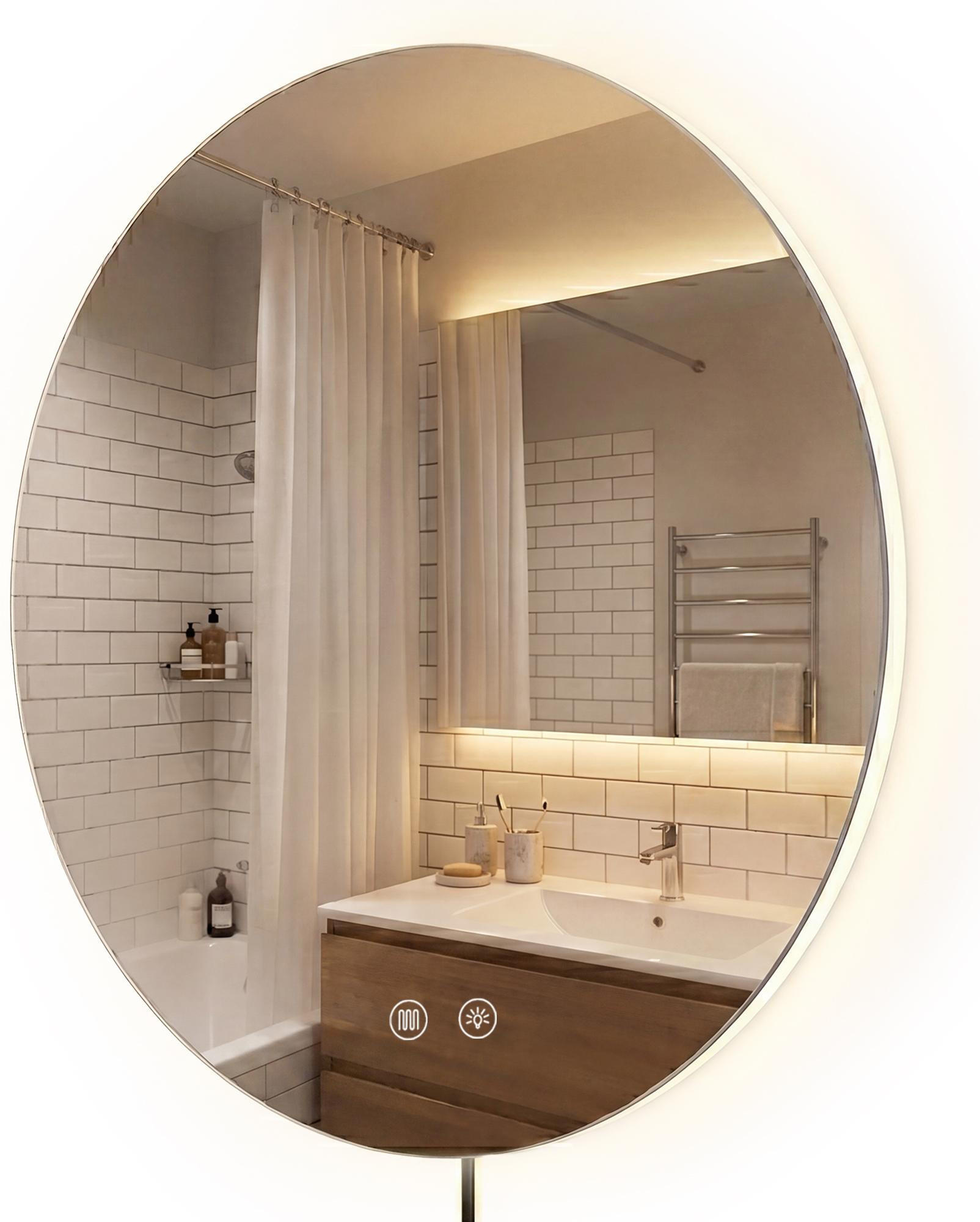 BADSPIEGEL Genf 60 cm 60x3x60cm Glas Klarglas Badezimmerspiegel - Klar, Glas (60/60/3cm) - DELUKE