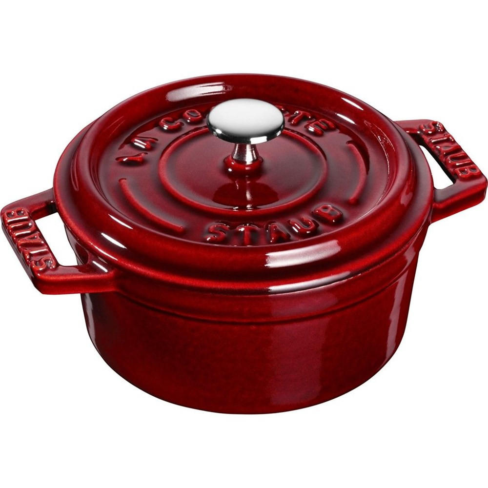 MINI runder Gusseisentopf 250 ml, Grenadine 405098050 - Bordeaux, Metall (10cm) - Staub