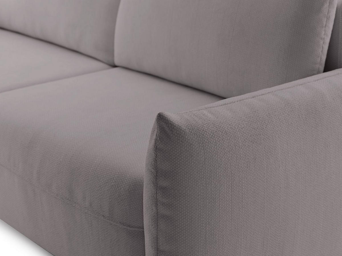 SCHLAFSOFA Theolla Greige - Taupe/Schwarz, Textil/Metall (248/97/111cm) - Selsey