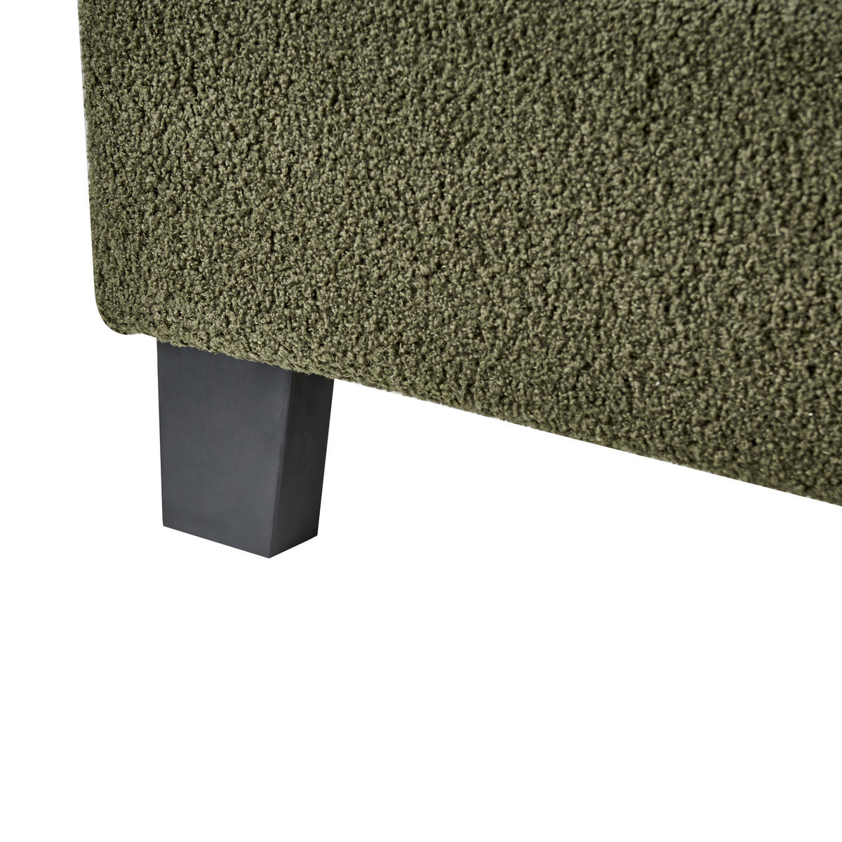 BETT 160/200 cm Dunkelgrün Roanne - Dunkelgrün/Braun, Textil (160/200cm) - Beliani