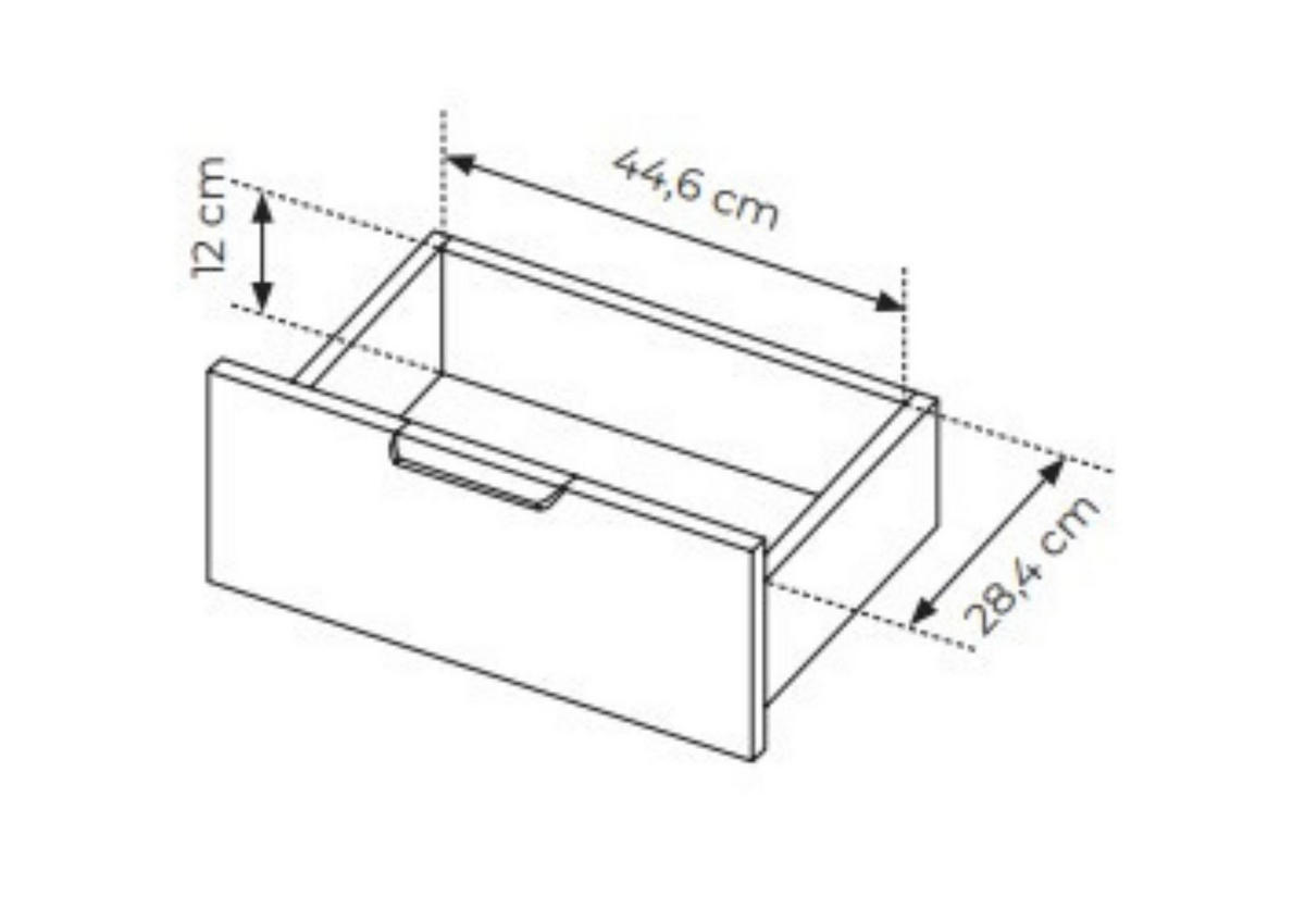 KOMMODE Lars Antrazit, Kombikommode mit Schubladen - Anthrazit, Holzwerkstoff/Metall (103/123/40cm) - Bettso