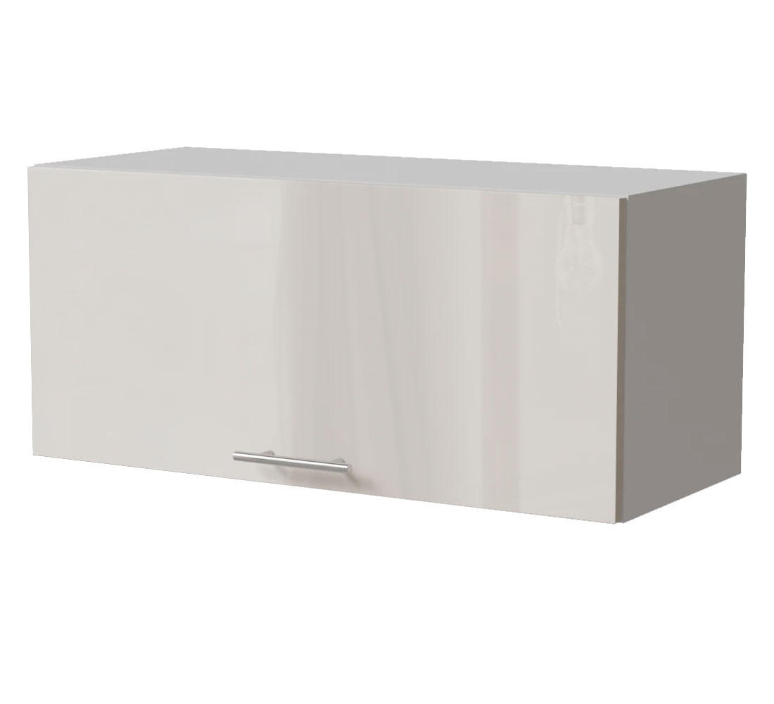 KLAPPHÄNGESCHRANK Brerra W4B/80 Weiß / RAL 9001 creme Hochglanz 80 / 32,5 / 36cm mit Blum Aventos Klappenbeschlag - Creme/Weiß, Holz/Holzwerkstoff (80/36/32.5cm) - Feldmann-Wohnen