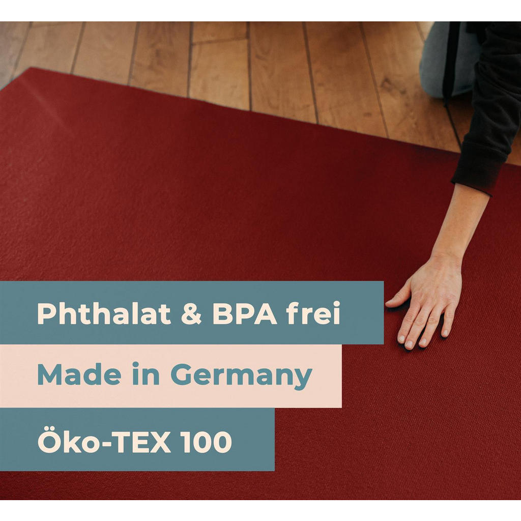 Thumbnail - Sanosoft Krabbelmatte, Rot, Textil, Rund, 180x180 cm, Oeko-Tex® Standard 100, Teppiche & Böden, Teppiche, Teppich Kinder...