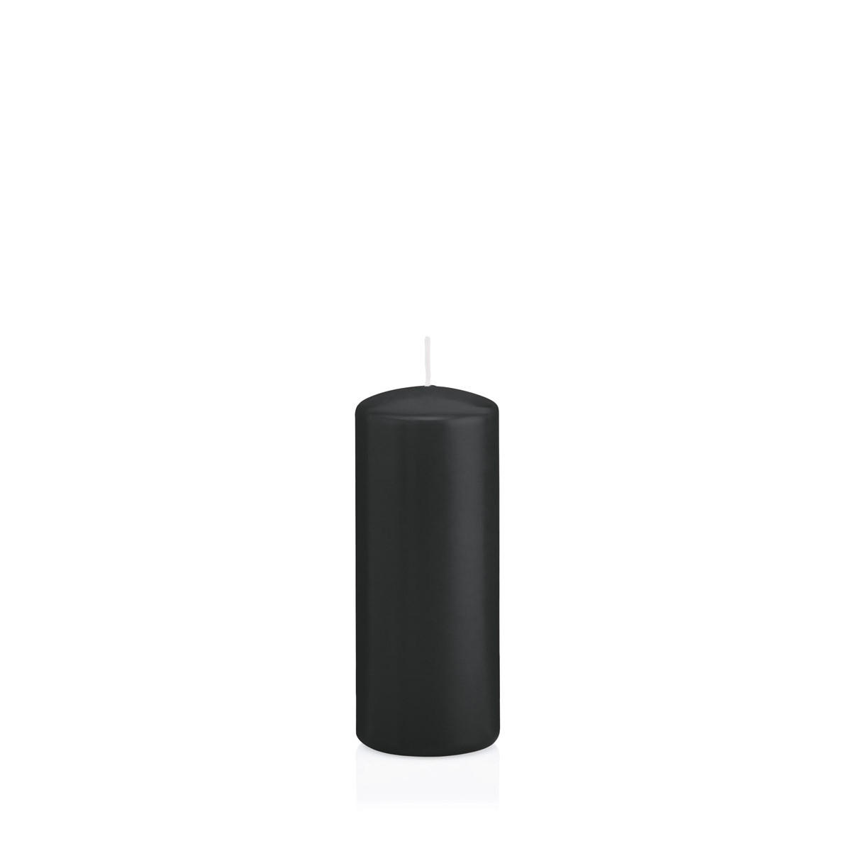 STUMPENKERZEN Schwarz Ø 48 x 100 mm, 24 Stück - Schwarz, Paraffin (5/10cm) - Wiedemann Kerzen