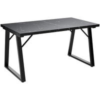 ESSTISCH in Holz, Metall 140/80/75cm - Schwarz, Holzwerkstoff (80/140/75cm) - HOMAVO