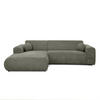 ECKSOFA Puerto, ohne Schlaffunktion, Dunkelgrün, links - Dunkelgrün/Schwarz, Textil (269/170cm) - Beautysofa