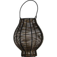 LATERNE Livia - Schwarz - 28/28/34 cm - Schwarz, Metall (28/34/28cm) - Lesli Living