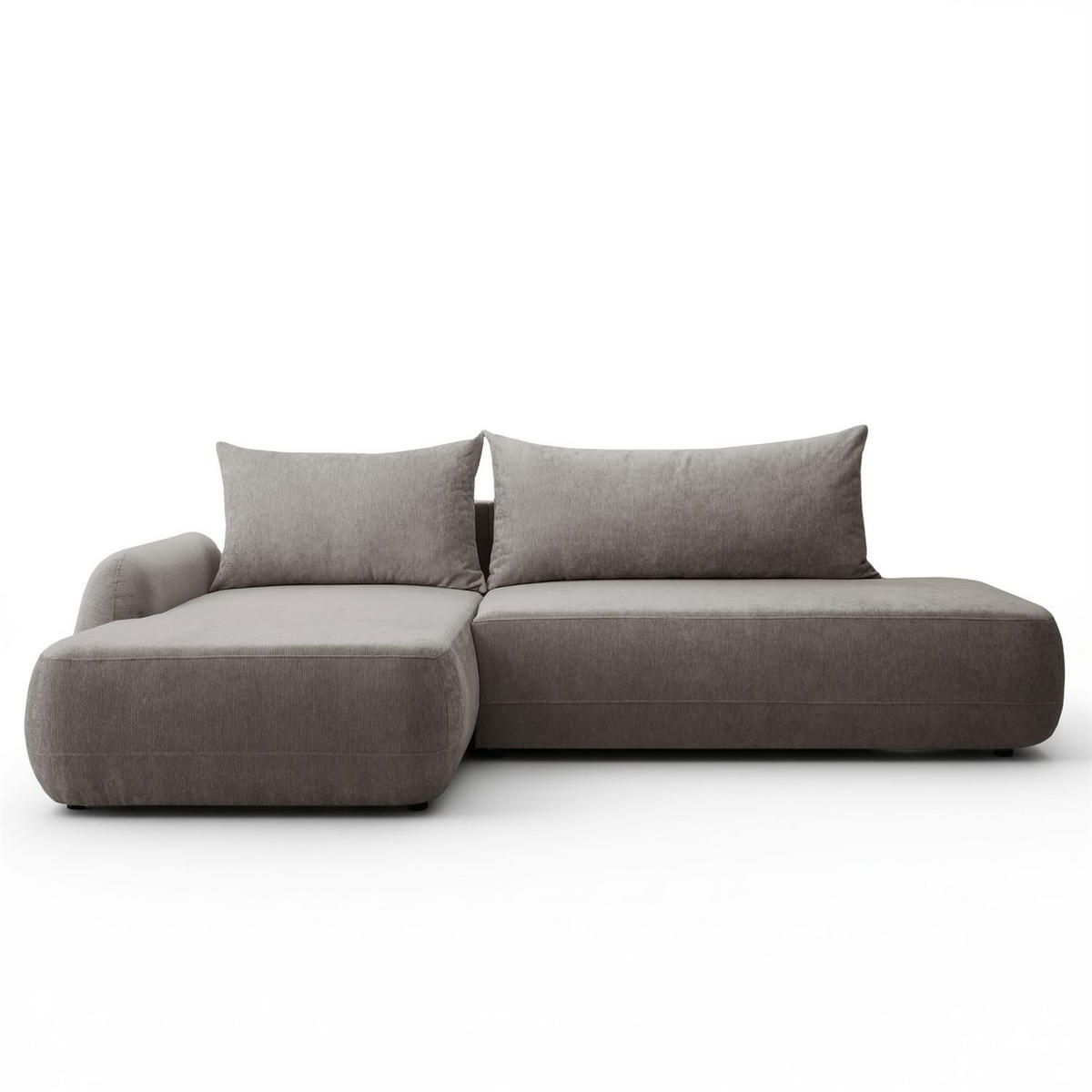 ECKSOFA GOYA mit Schlaffunktion und Bettkasten, Linke, Perfect Harmony 85 - Hellgrau, Textil (184/302cm) - Lookway