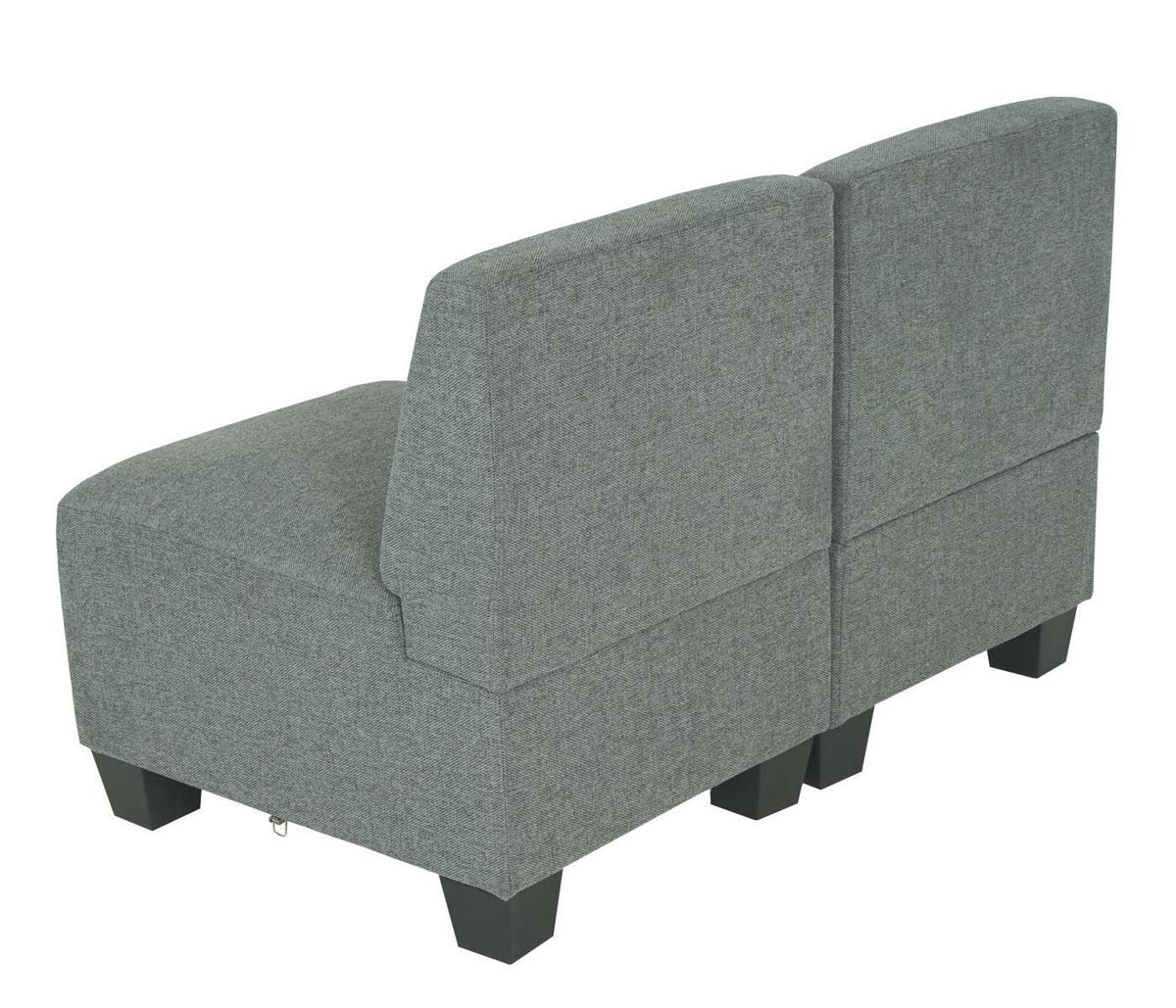 2-SITZER SOFA COUCH MODULAR Grau - Grau, Textil (114/76/72cm) - MCW