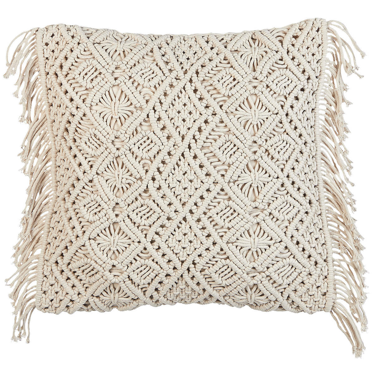 DEKOKISSEN 2er-Set Hellbeige 45/45 cm Pattan - Beige, Textil (45/45cm) - Beliani