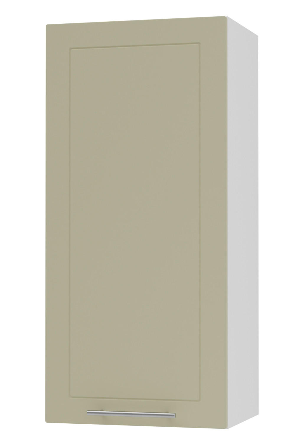 KÜCHENHÄNGESCHRANK Kvantum W4/45 Vanille Matt / Weiß Matt 45 / 32,5 / 96cm - Creme/Weiß, Holz/Holzwerkstoff (45/96/32.5cm) - Feldmann-Wohnen