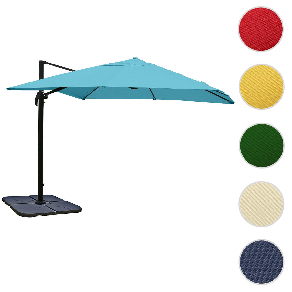 AMPELSCHIRM Türkis 300/400 cm - Türkis, Textil (400/300cm) - MCW