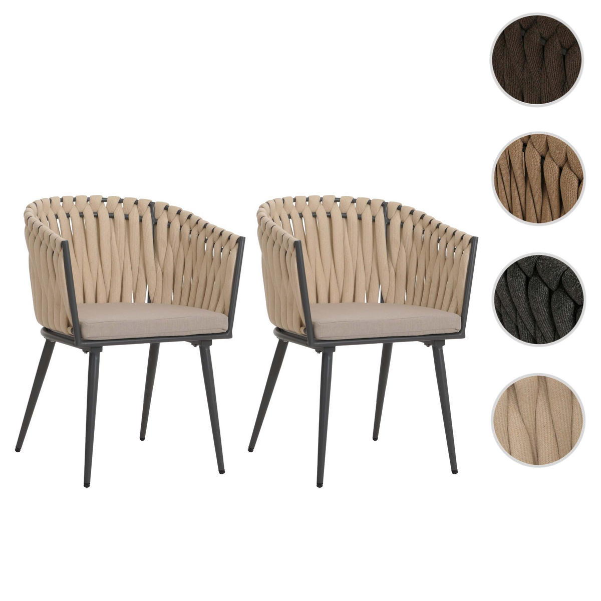 GARTENSTUHL Creme - Creme, Textil (61/82/57cm) - MCW