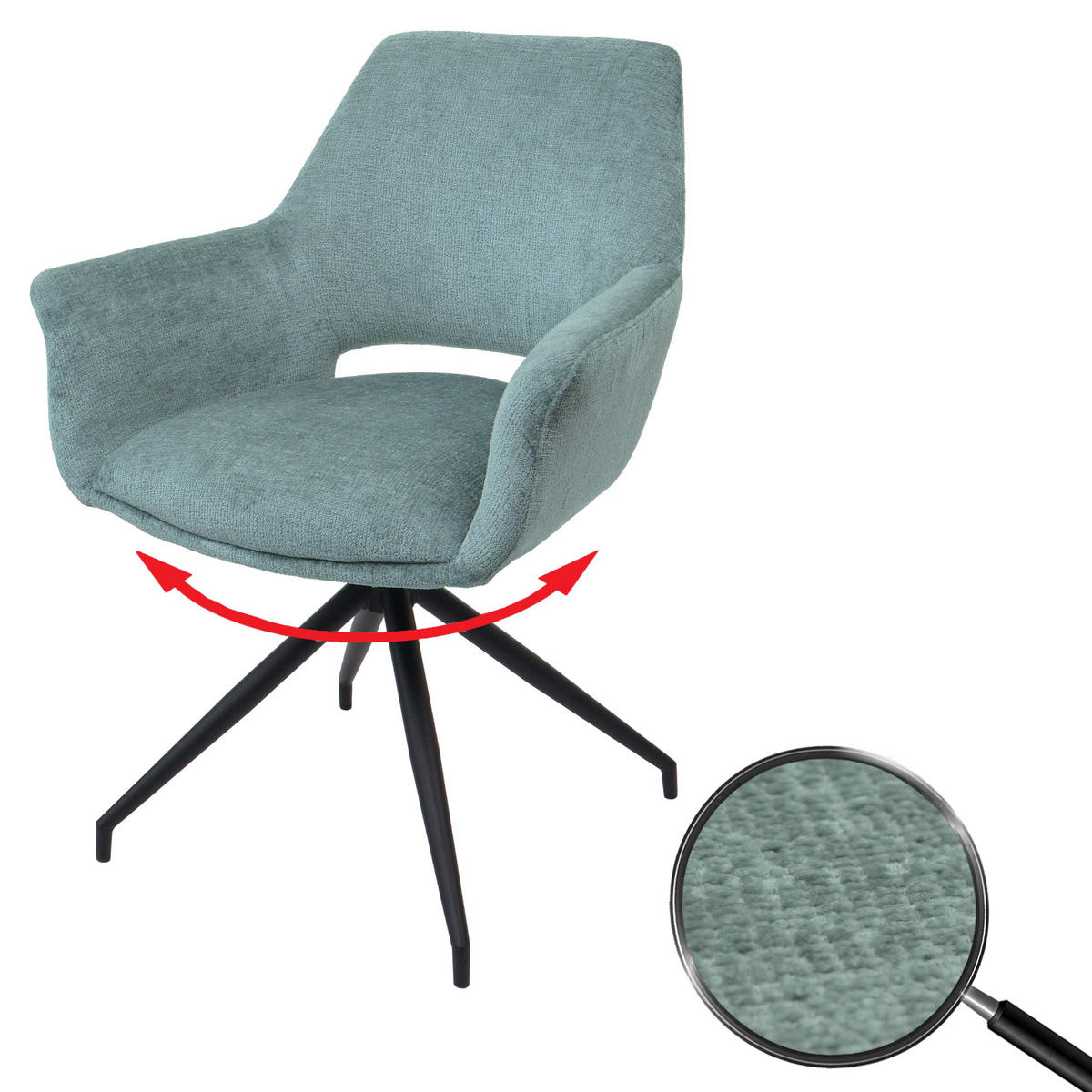ESSZIMMERSTUHL Grau, Blau - Blau/Grau, Textil (65/86/60cm) - MCW