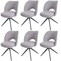 ESSZIMMERSTUHL Hellgrau 6er-Set - Hellgrau, Textil (54/84/60cm) - MCW