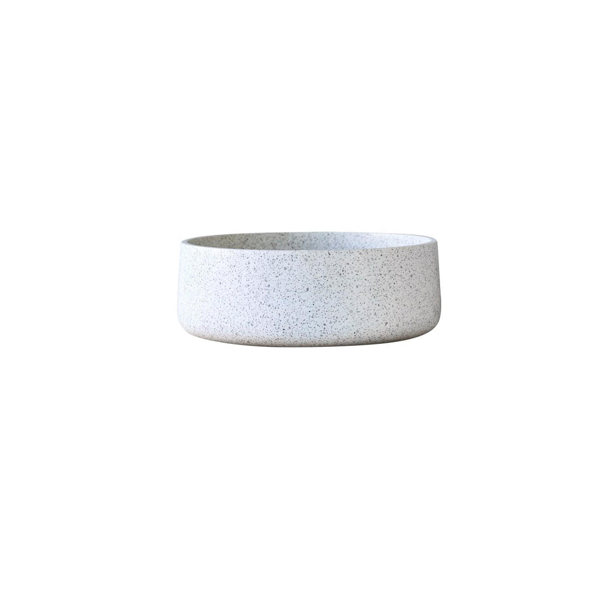 WASCHBECKEN Milos Weiß aus Premium-Terrazzo - Weiß, Stein (40/14/40cm) - Tikamoon